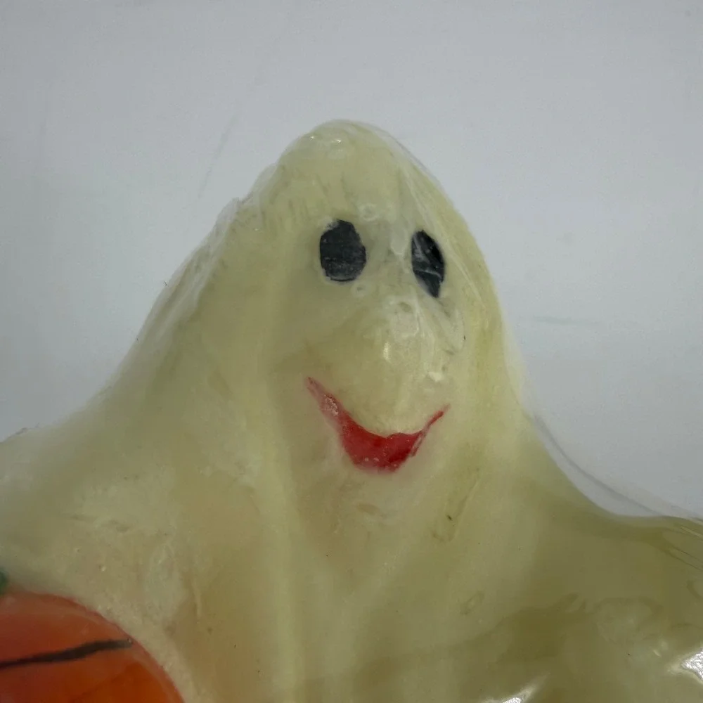 Vintage Sonoma Halloween Ghost Glow in the Dark Candle with Pumpkin New Sealed